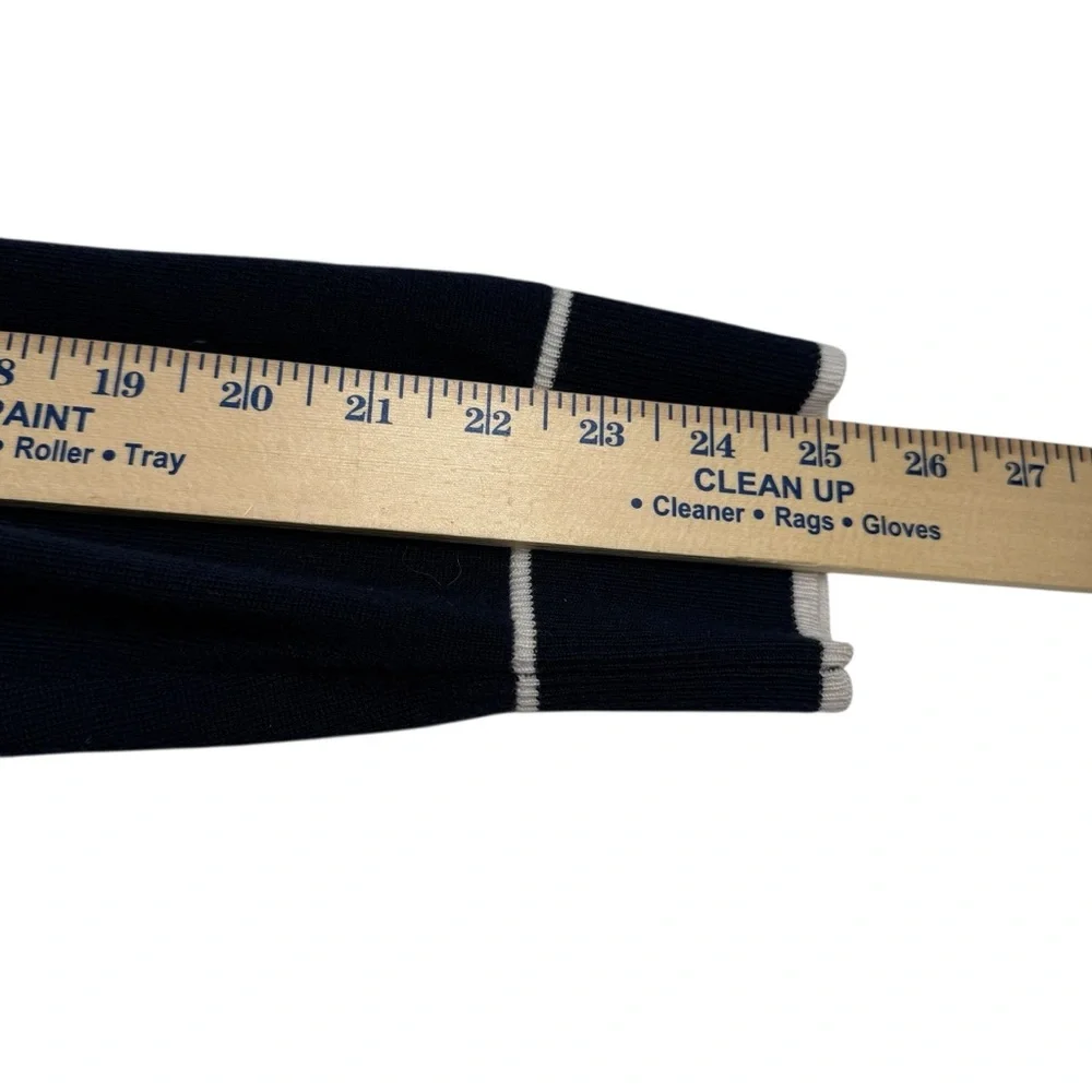 Chloé Stora dark navy blue long-sleeve polo shirt sweater 100%‎ merino wool - Picture 2 of 9